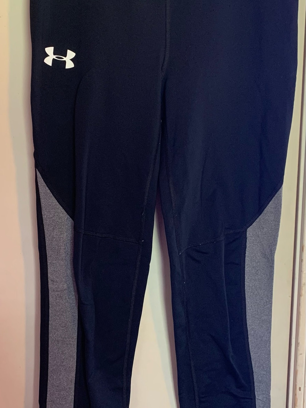 Under Armour Black and Gray Girls' Leggings
